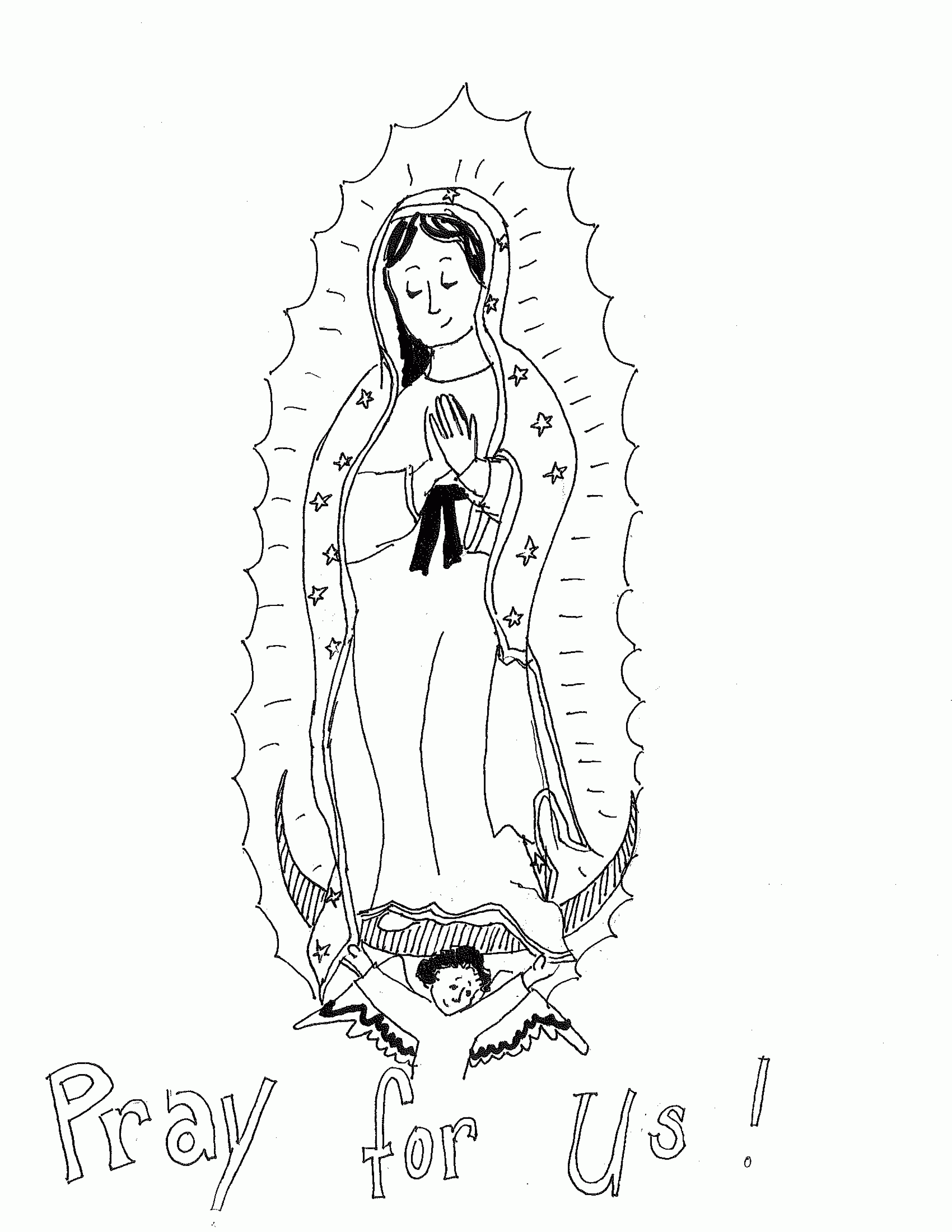 Our Lady Of Guadalupe Coloring Pages.