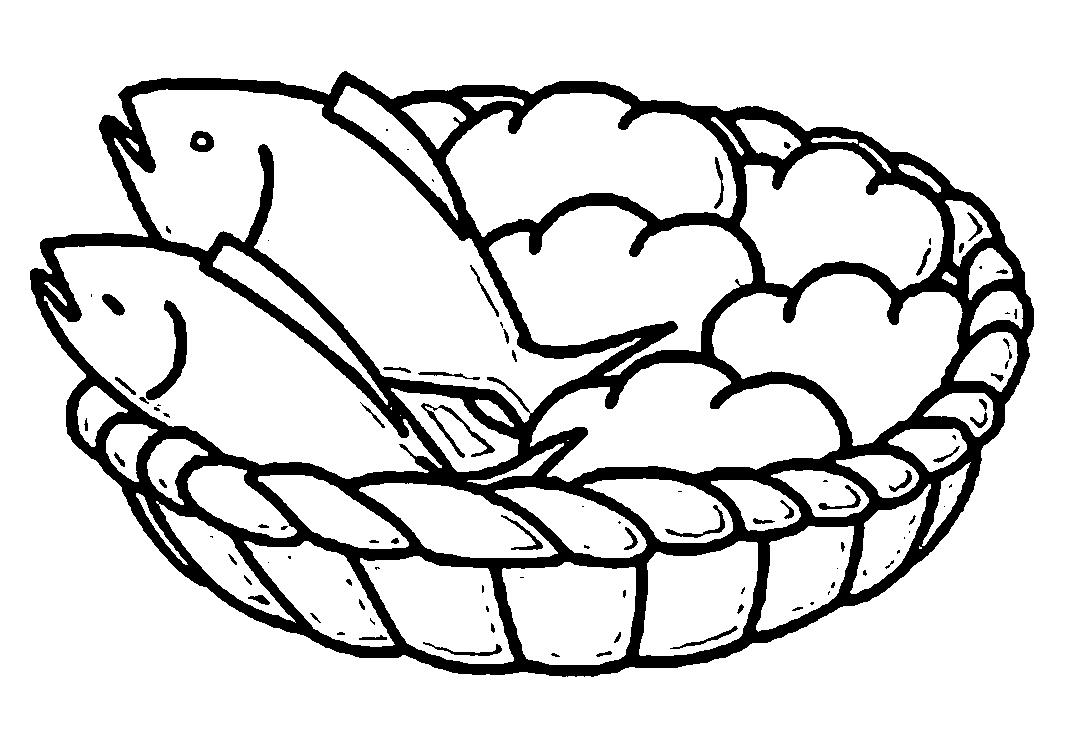 Five Loaves And Two Fish Coloring Page