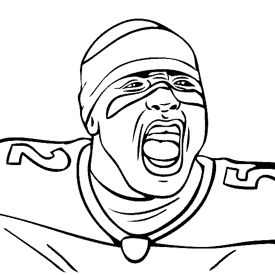 Ray Lewis Coloring Page - Baltimore Ravens Coloring Pages