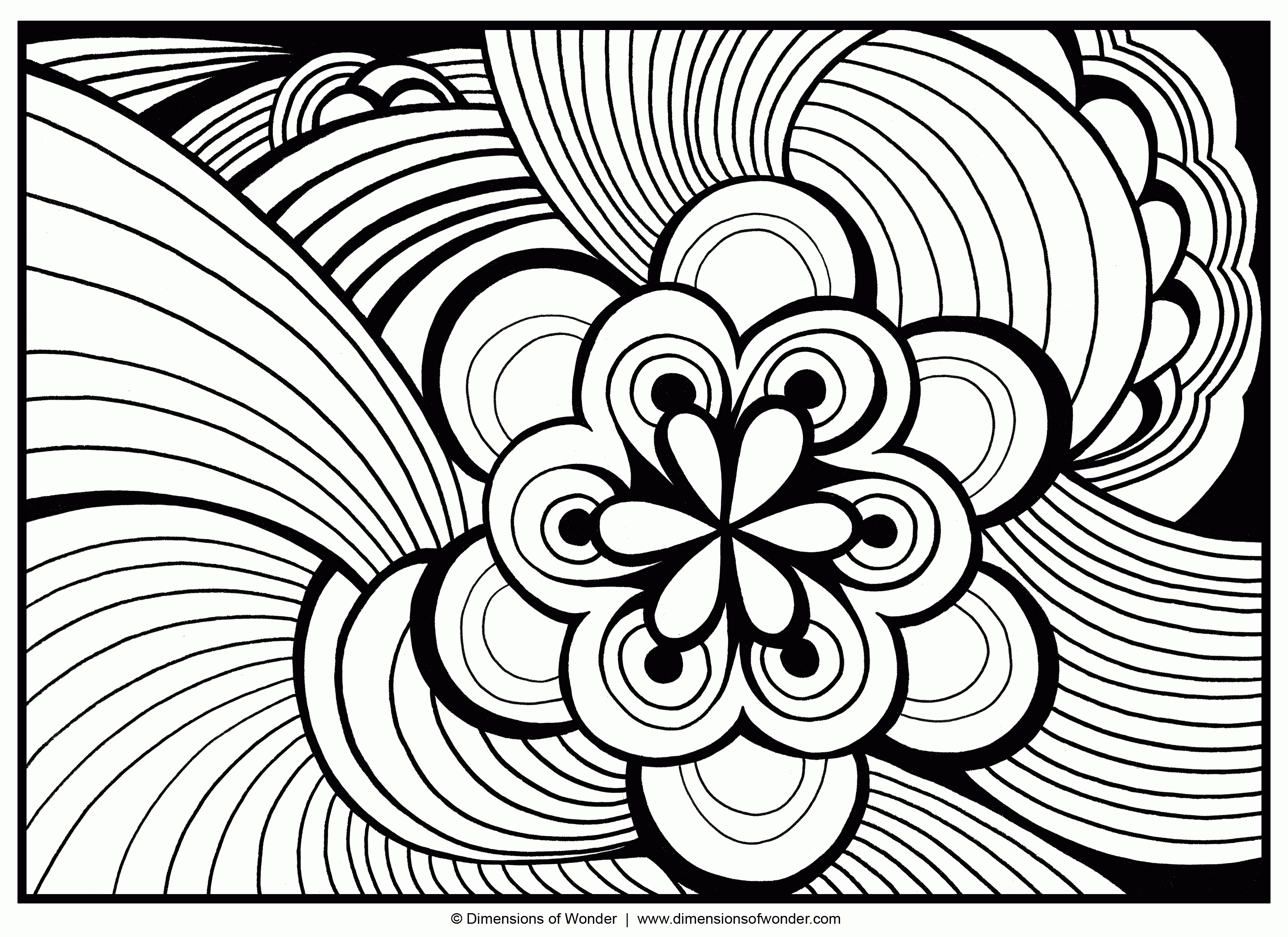 Abstract Coloring Page Mushroom - Coloring Pages For All Ages
