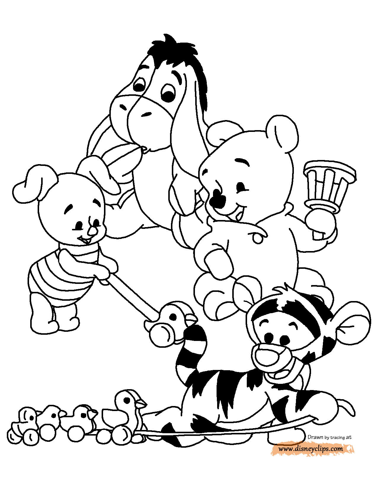 Baby Pooh Printable Coloring Pages   Disney Coloring Book ...