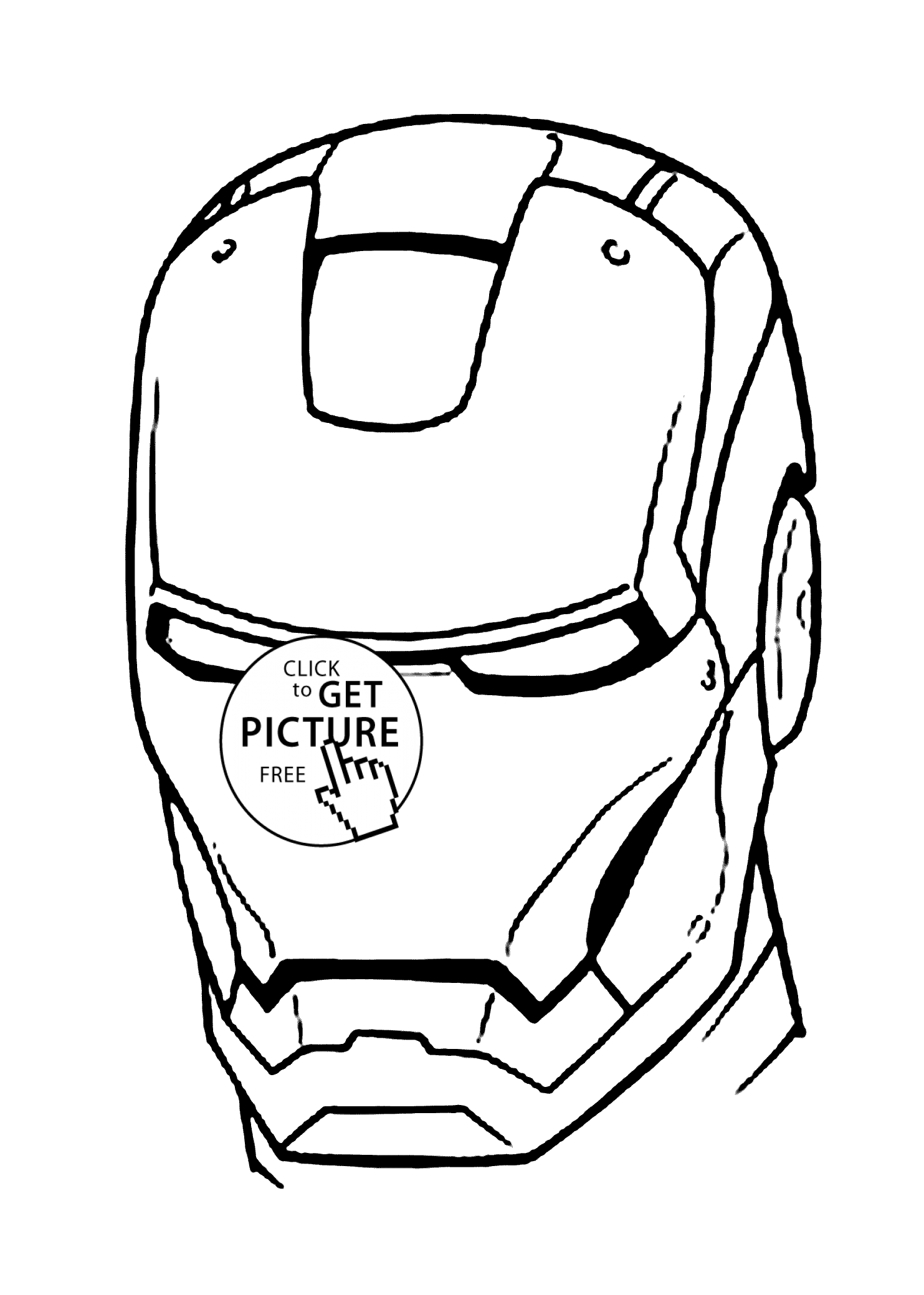 Iron man mask coloring pages for kids printable free | coloing ...