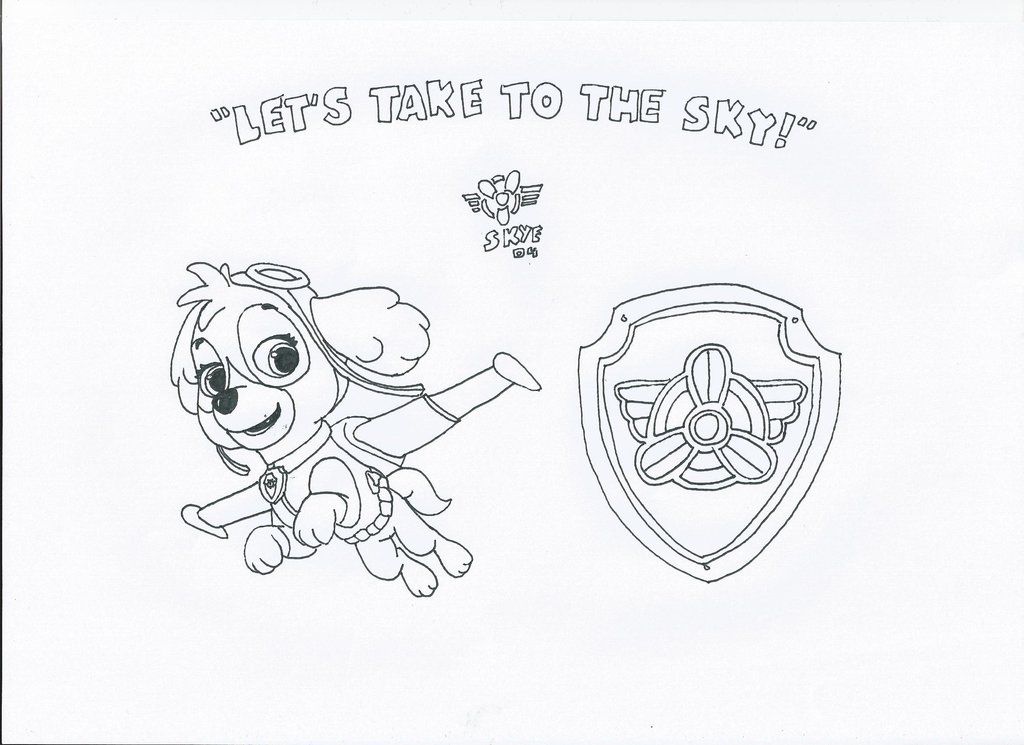 Download Paw Patrol Coloring Pages Skye - Coloring Home