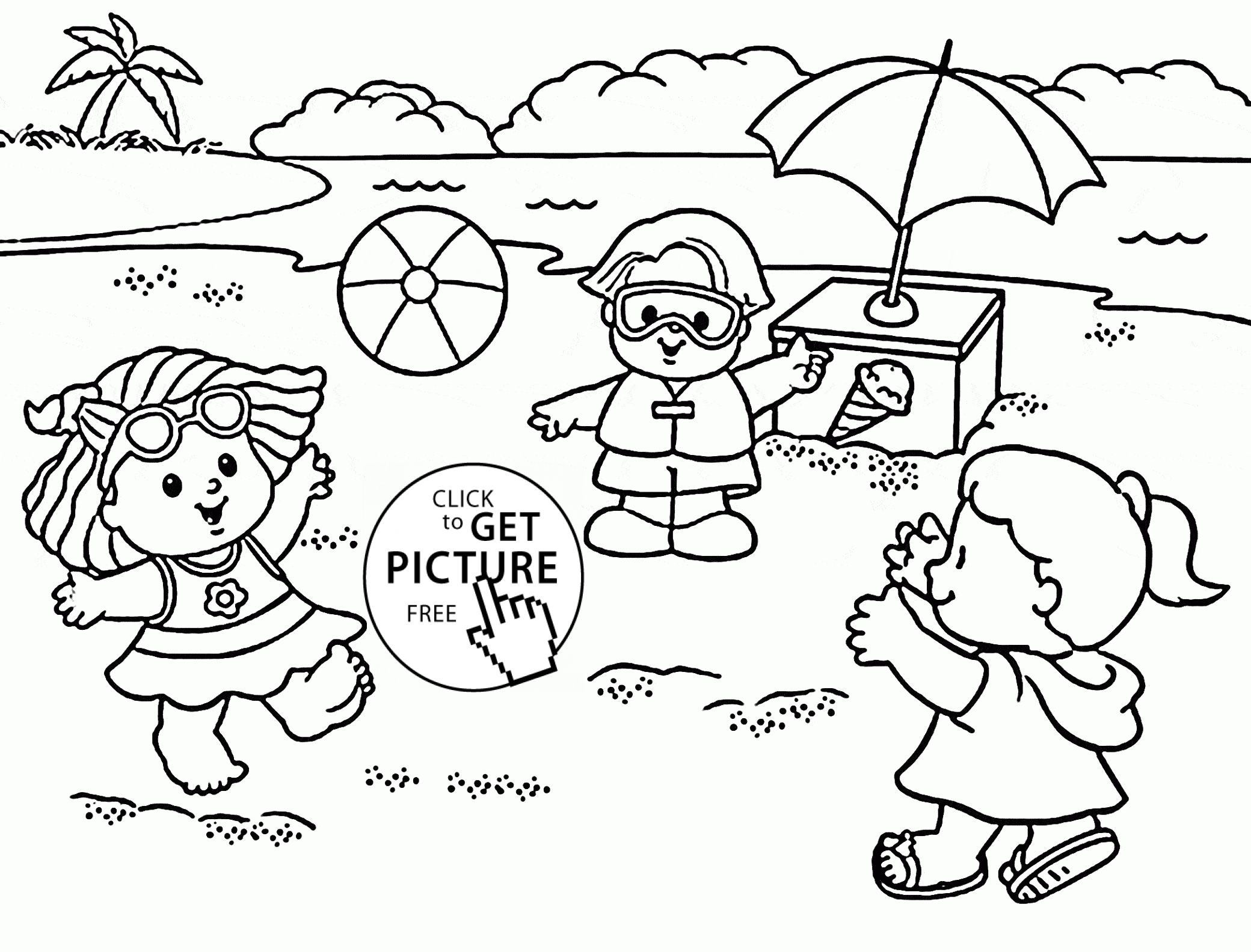 summer fun coloring page coloring home