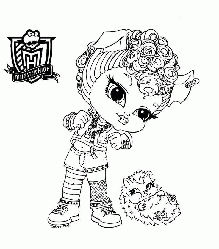 Easy Ba Monster High Coloring Pages Ba Operetta Jadedragonne, How ...