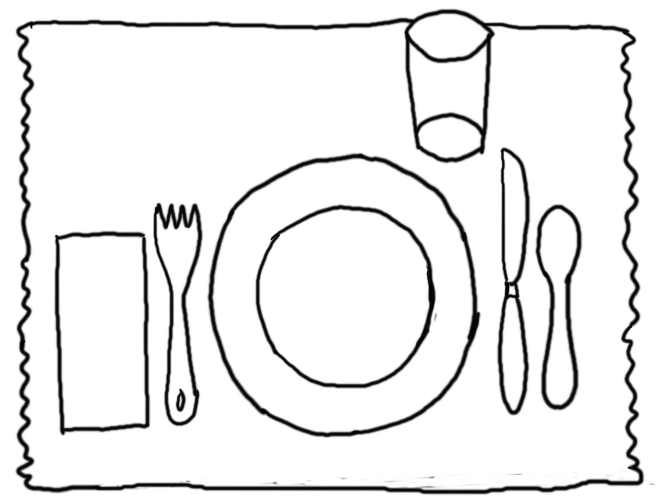 Table Manners Coloring Pages Colorine Net 17928