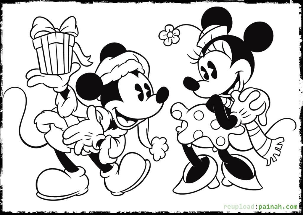 Disney Christmas Coloring Pages Mickey Minnie Mouse - Colorine.net ...