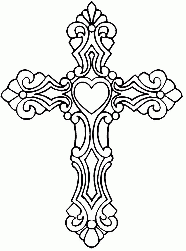 Printable Celtic Cross - Coloring Pages for Kids and for Adults