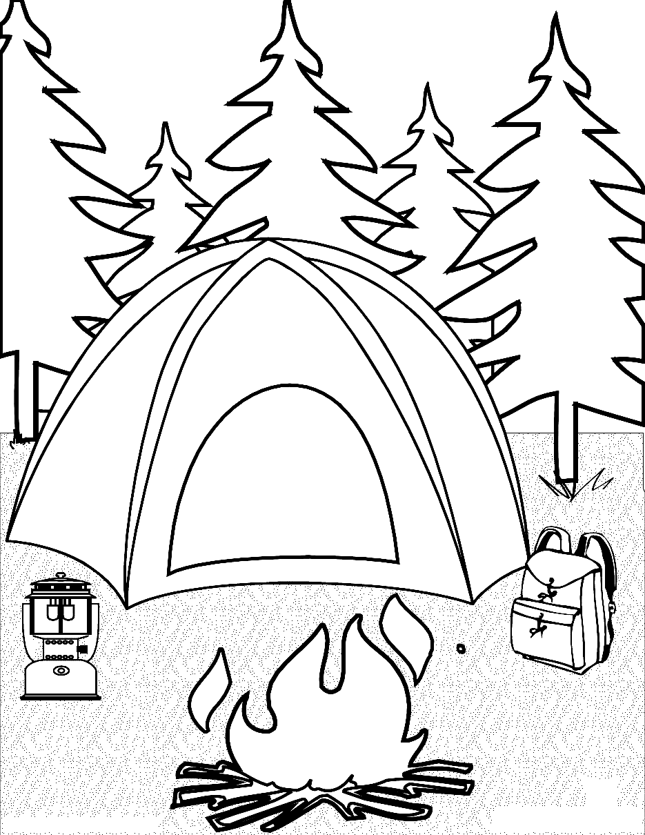 Printable Camping Coloring Pages - Camping Coloring Pages - Coloring Pages  For Kids And Adults