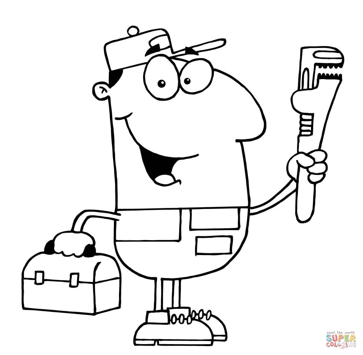 The Plumber Guy coloring page | Free Printable Coloring Pages