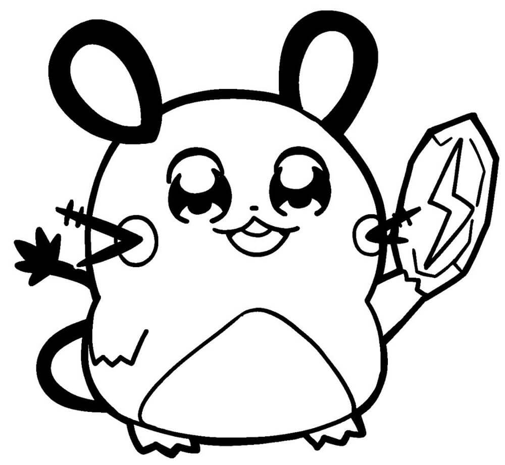 Dedenne 4 Coloring Page - Free Printable Coloring Pages for Kids