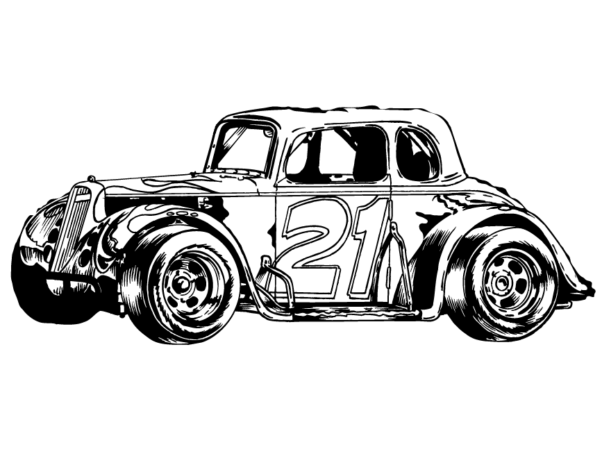 Classic Muscle Car Coloring Page | Free Printable Coloring Pages