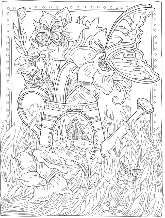 Welcome to Dover Publications | Detailed coloring pages, Butterfly coloring  page, Coloring books