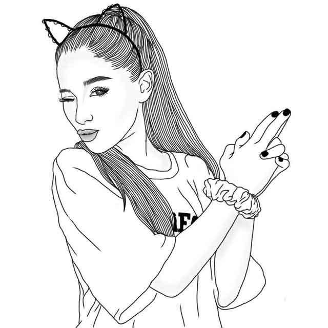 Free Printable Ariana Grande Coloring Pages For Kids