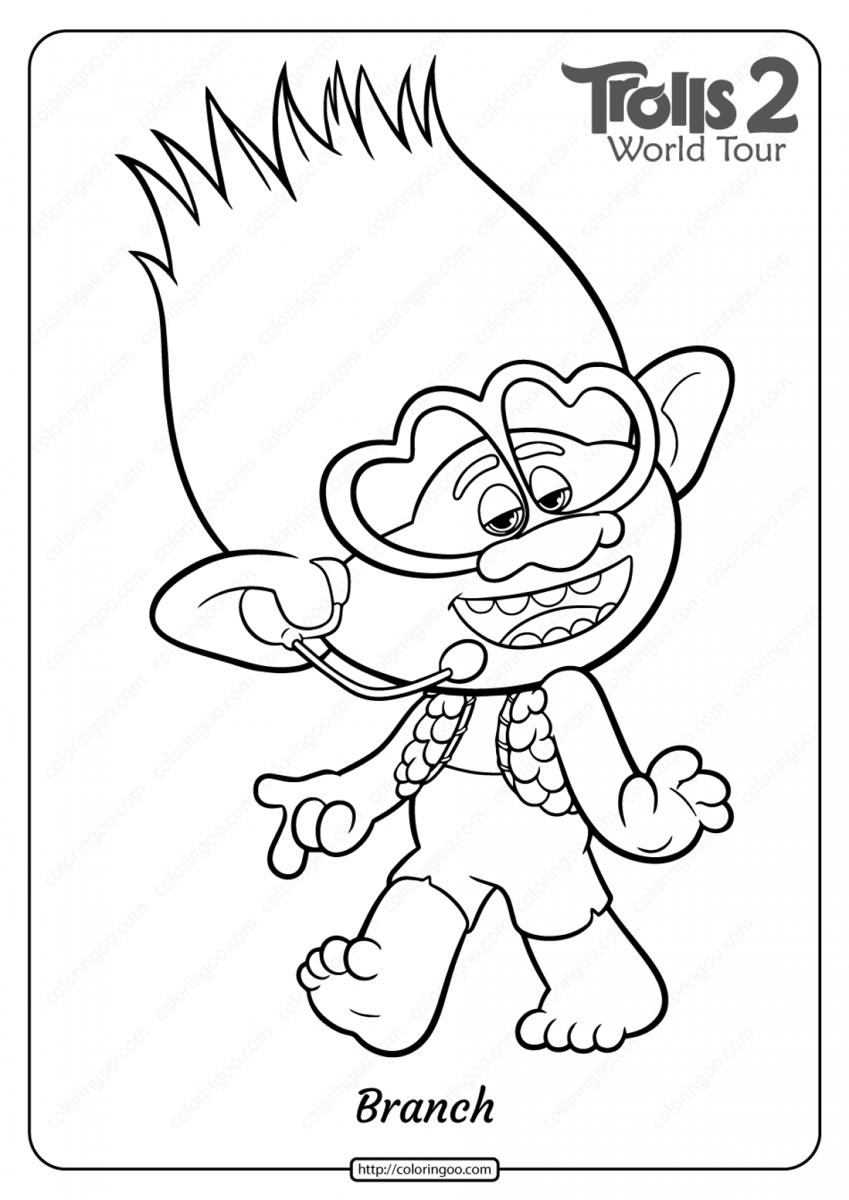 Trolls World Tour Coloring Pages Branch And Poppy Seeds Dreamworks  Printable Country Scenes – 45forthe45th