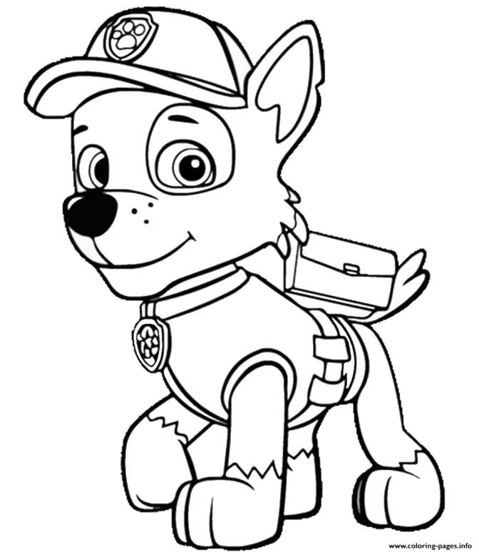 Coloring Book : Awesome Tracker Paw Patrol Coloring Page Peppa Pig ...