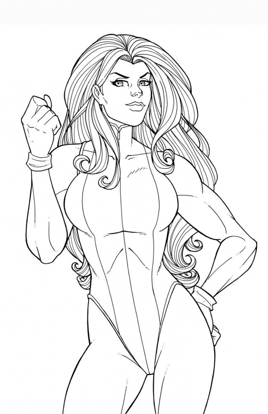 She Hulk Coloring Pages   Coloring Home