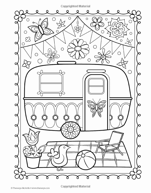 Camper Coloring Pages For Adults Coloring Pages