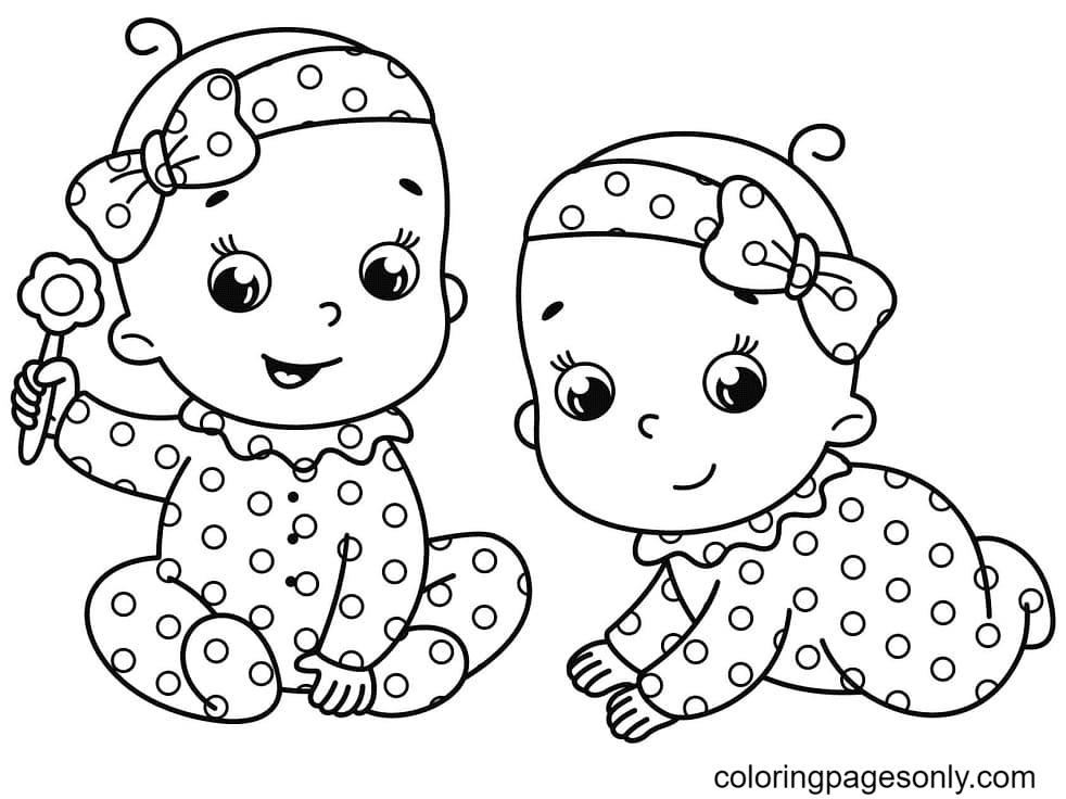 Babies Girl Coloring Pages - Baby Coloring Pages - Coloring Pages For Kids  And Adults