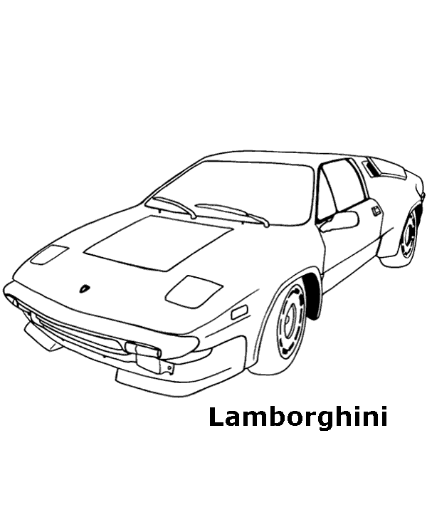 Classic Lamborghini picture for coloring - Topcoloringpages.net