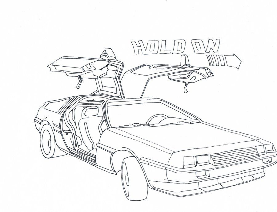 Delorean | Cars coloring pages, Back to the future, Coloring pages