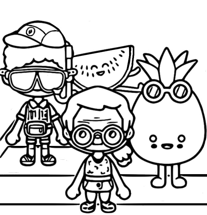 Coloring page Toca Life : Vacation 8