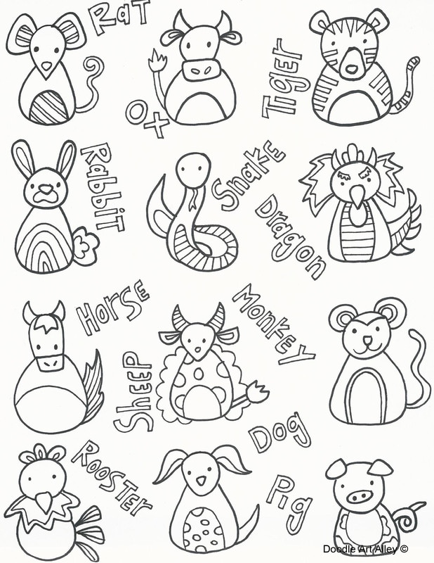Chinese New Year Coloring Page ART ALLEY Coloring Home