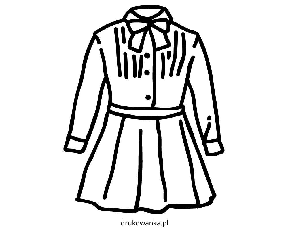 Coloring Book School Uniform for Girl to print and online