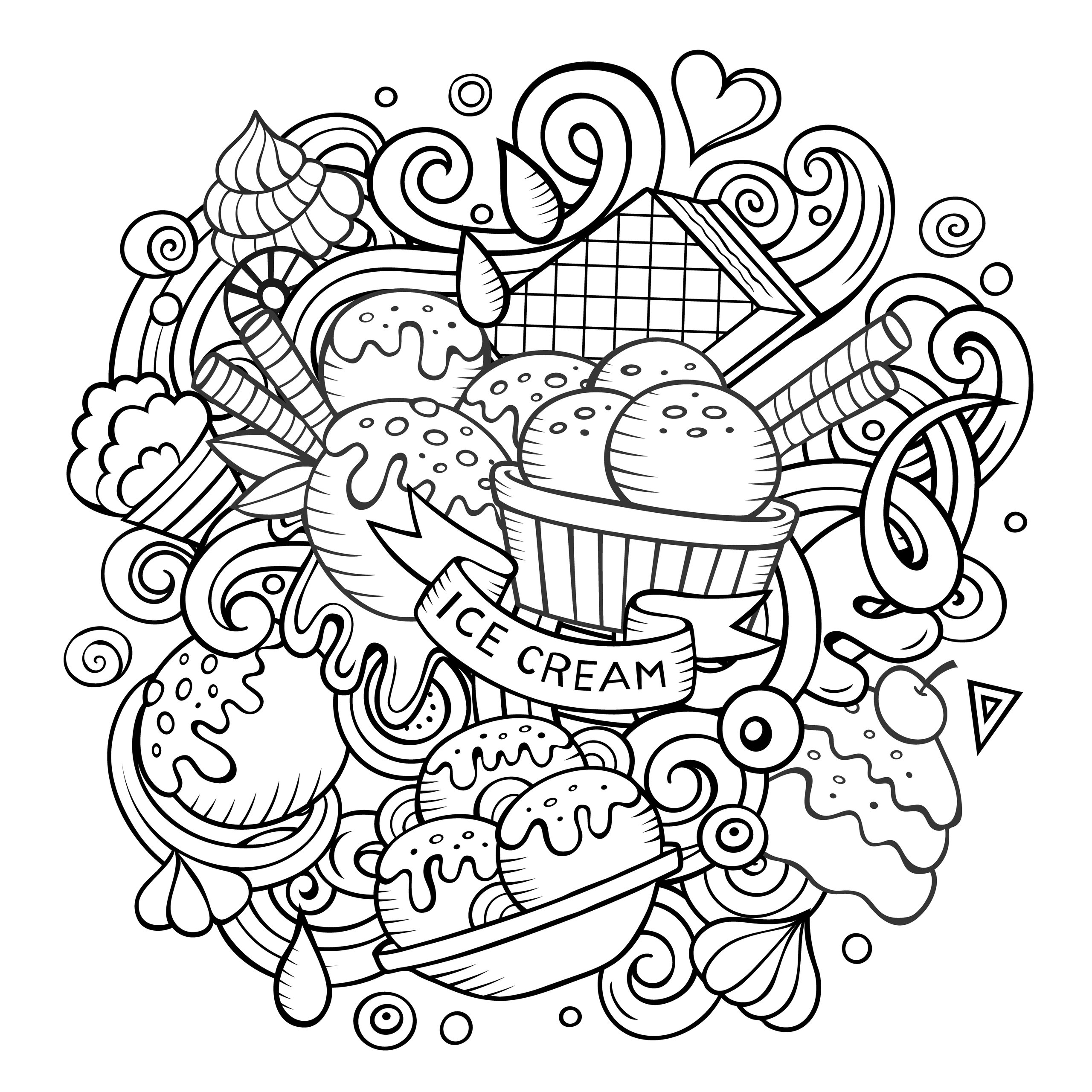 The Sweetest Candy Coloring Pages – Draw Swan