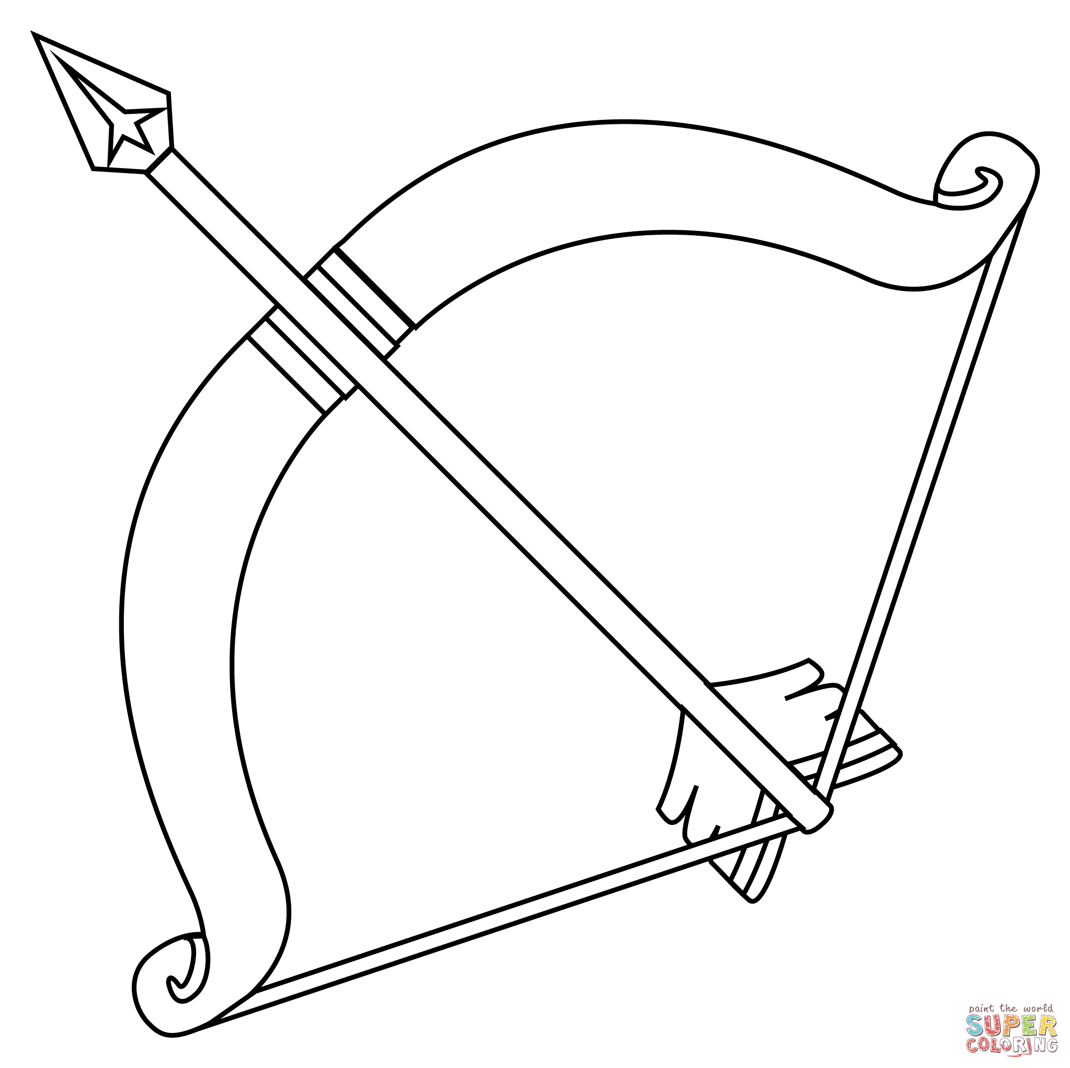 Bow and Arrow coloring page | Free Printable Coloring Pages