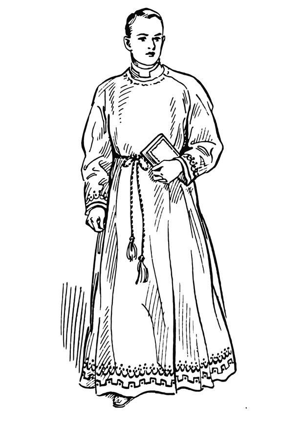 Coloring Page priest - free printable coloring pages - Img 12891