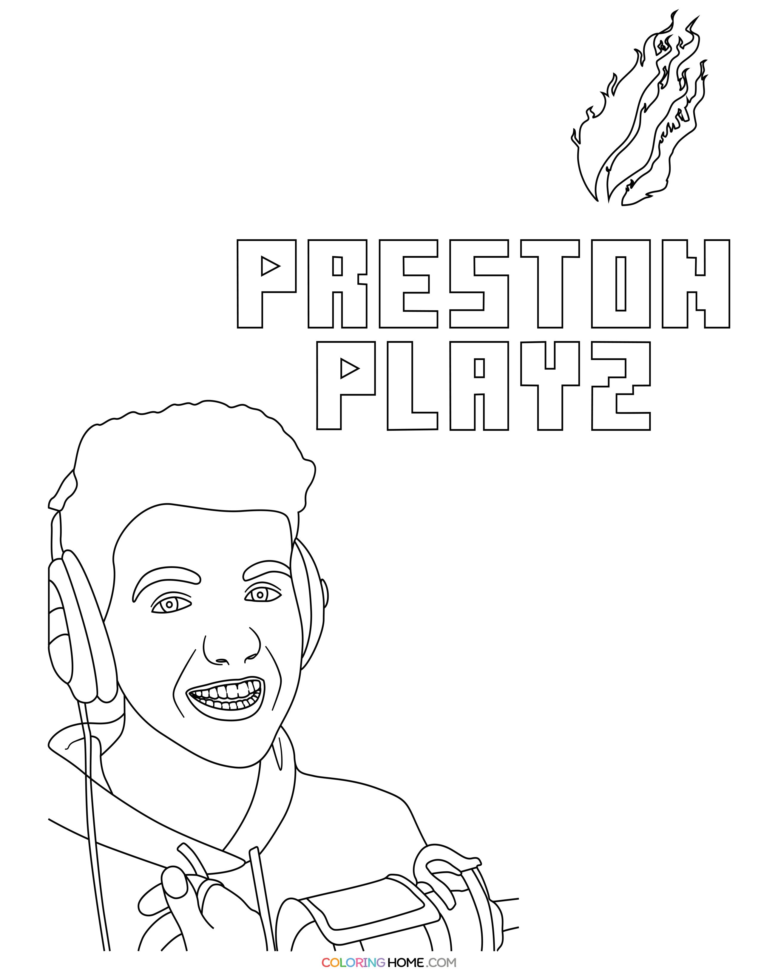 PrestonPlayz coloring page