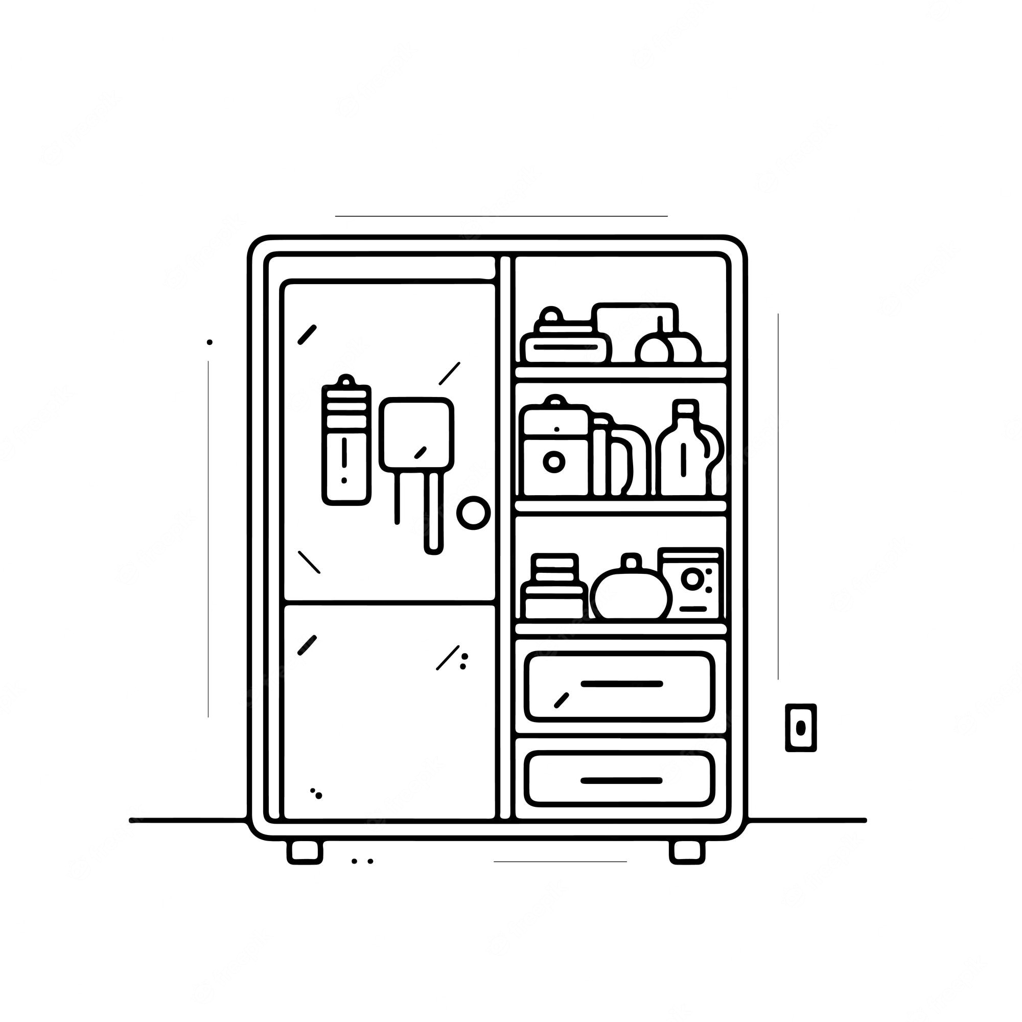 art coloring page cupboard day