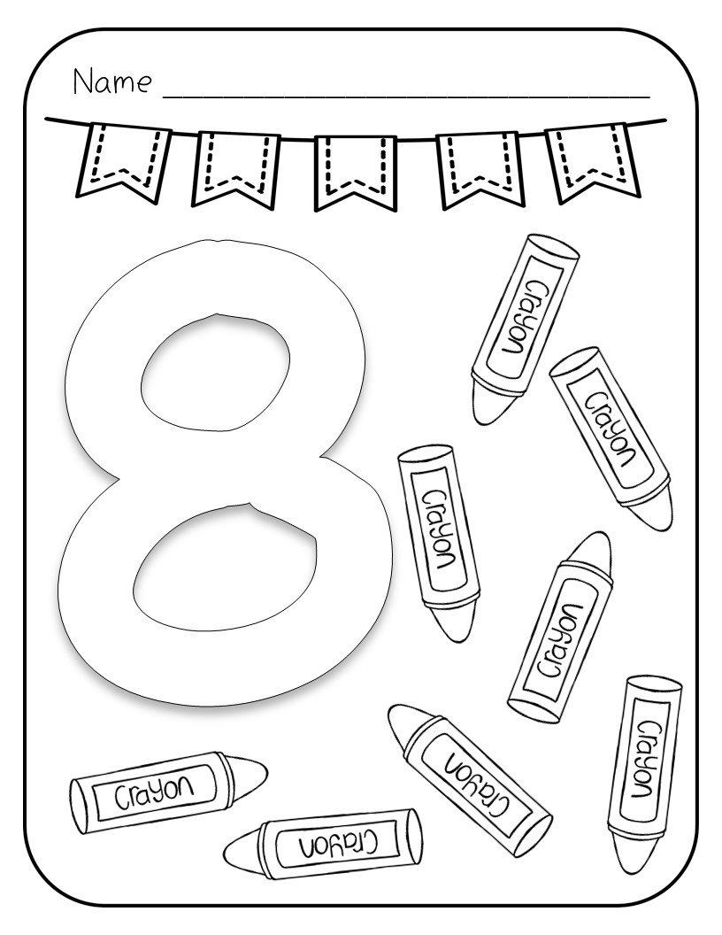 Number Coloring Pages - 1 to 10 Pages with Large Numbers and Coloring  Pictures - The Super Teacher