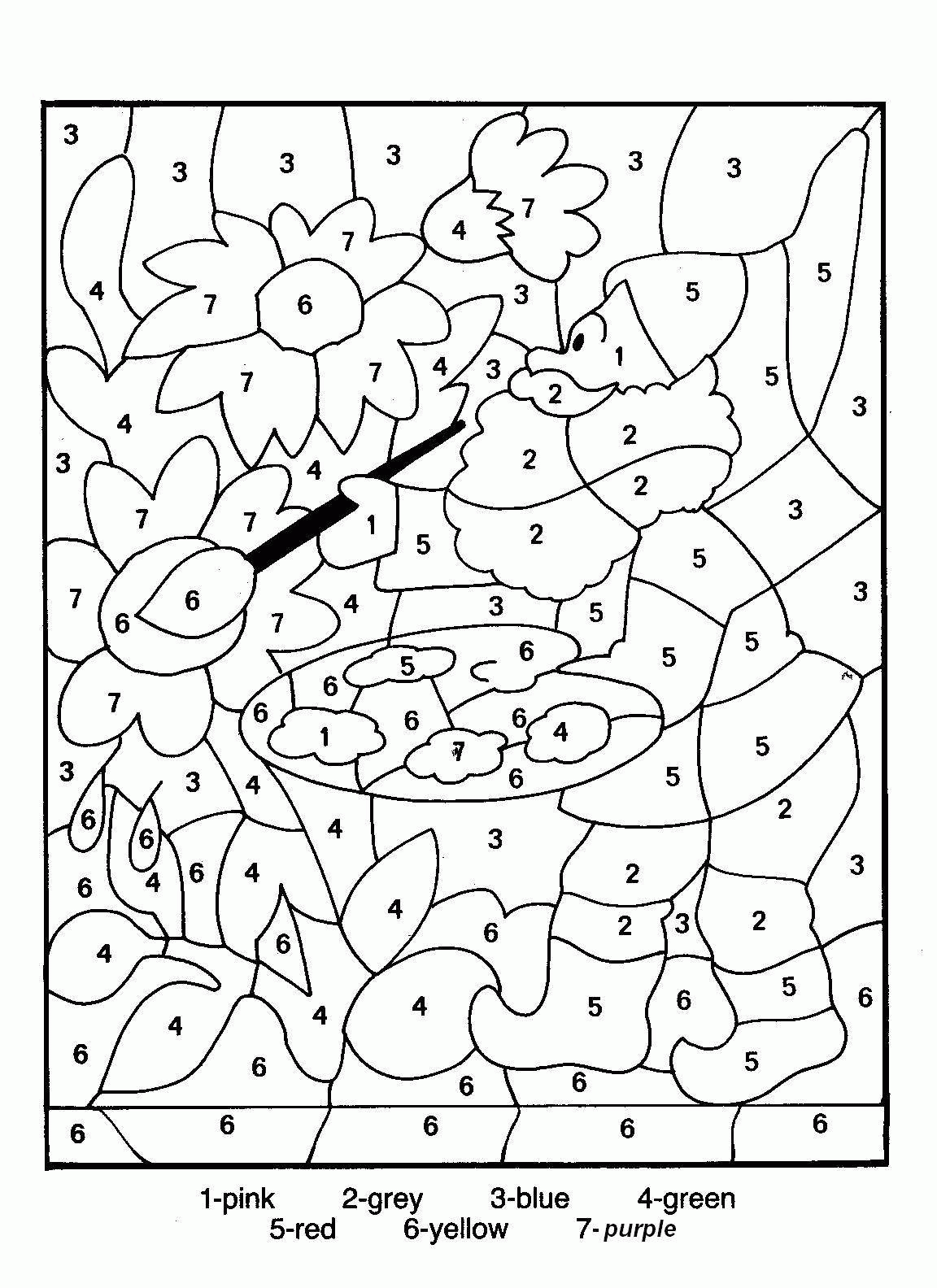 Adult ~ Printable Color by Number Pages for Adults ~ Coloring Tone