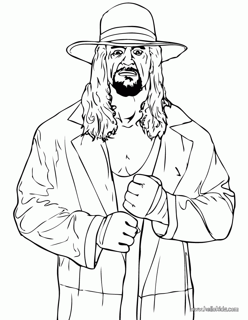 WRESTLING coloring pages - Wrestler The undertaker