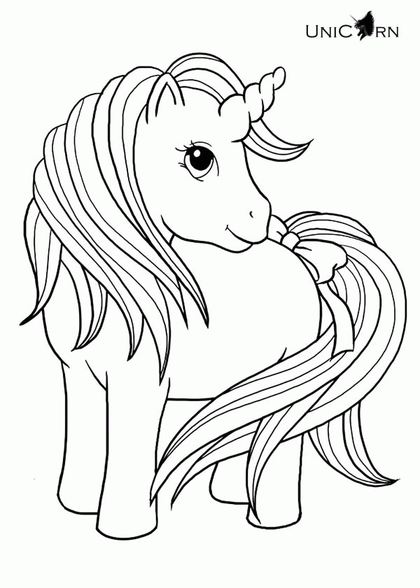 A Really Cute Girl Unicorn Coloring Page Free Printable