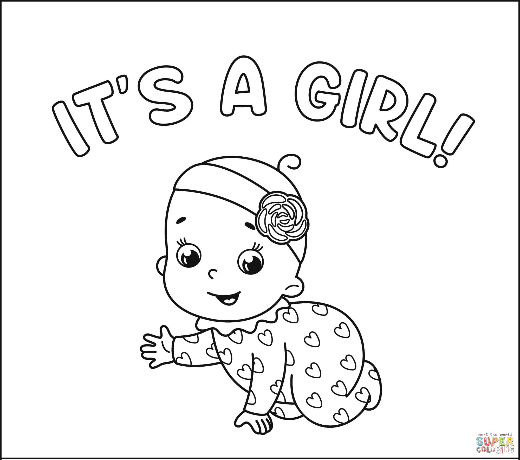 It's A Girl Coloring Page   Free Printable Coloring Pages ...