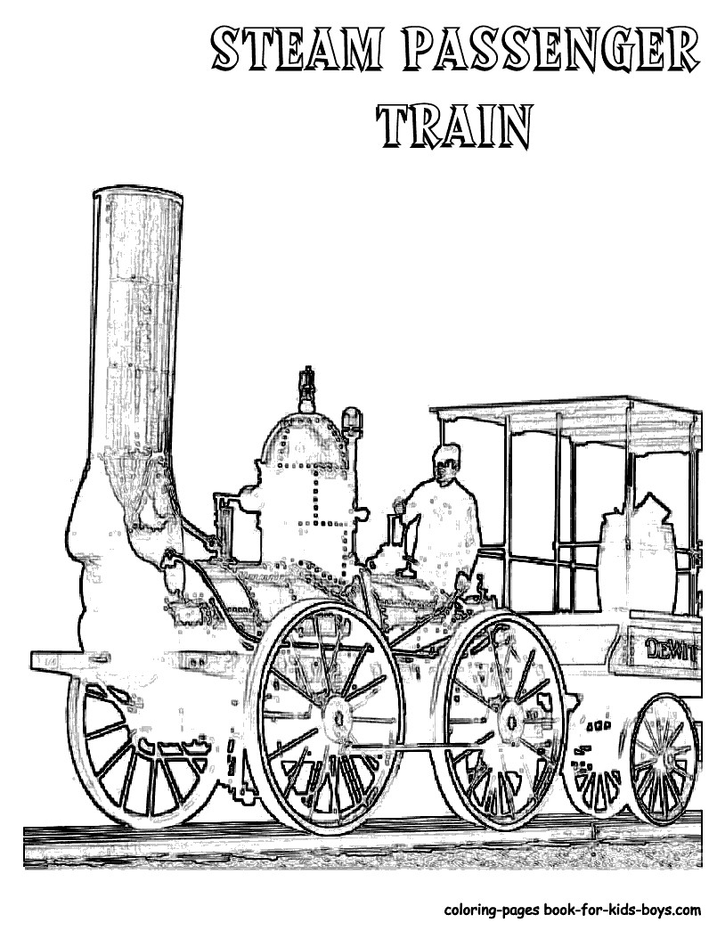 Steel Wheels Train Coloring Sheet | YESCOLORING | Free | Trains | Train coloring  pages, Kids training, Coloring pages