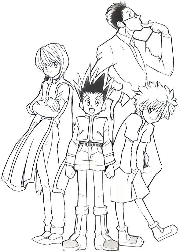 Hunter X Hunter Coloring Pages Characters - XColorings.com