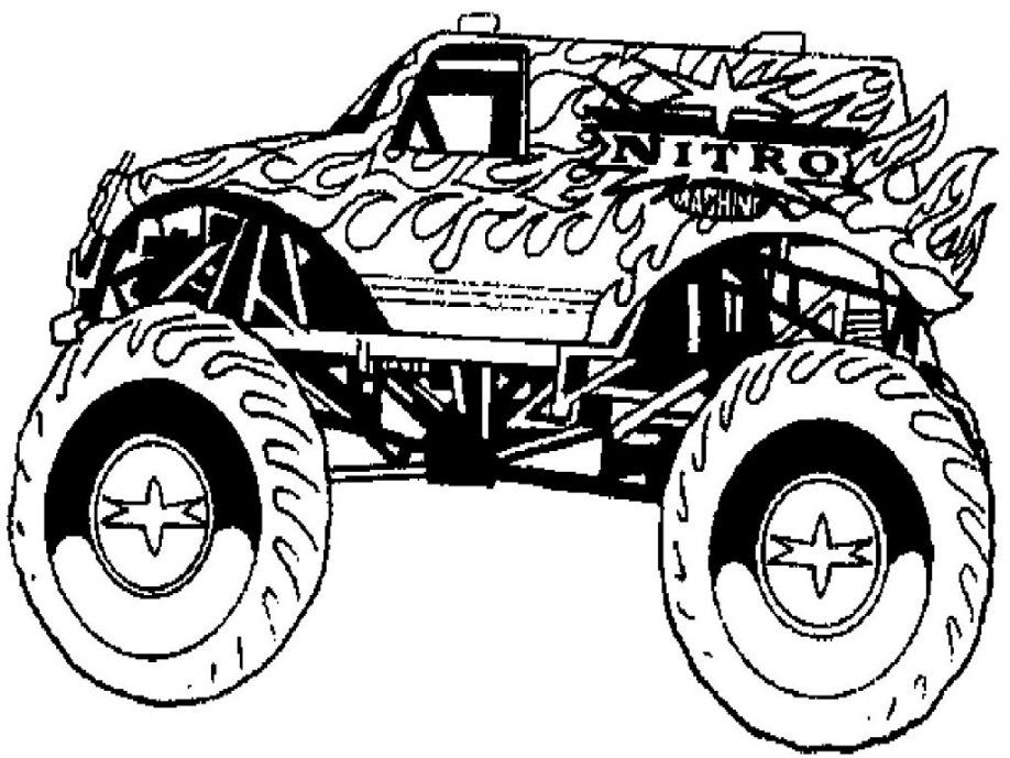 Monster Jam Coloring Page - Coloring Home