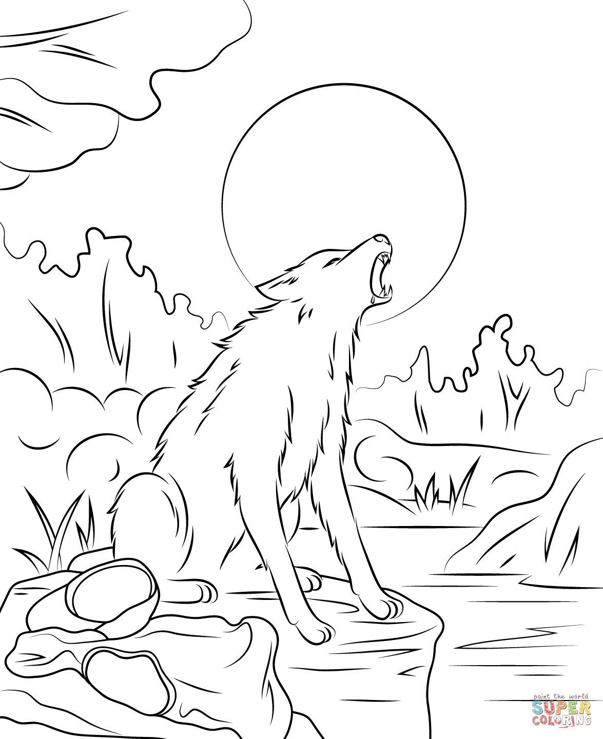 Goosebump - The Werewolf coloring page | Free Printable Coloring Pages