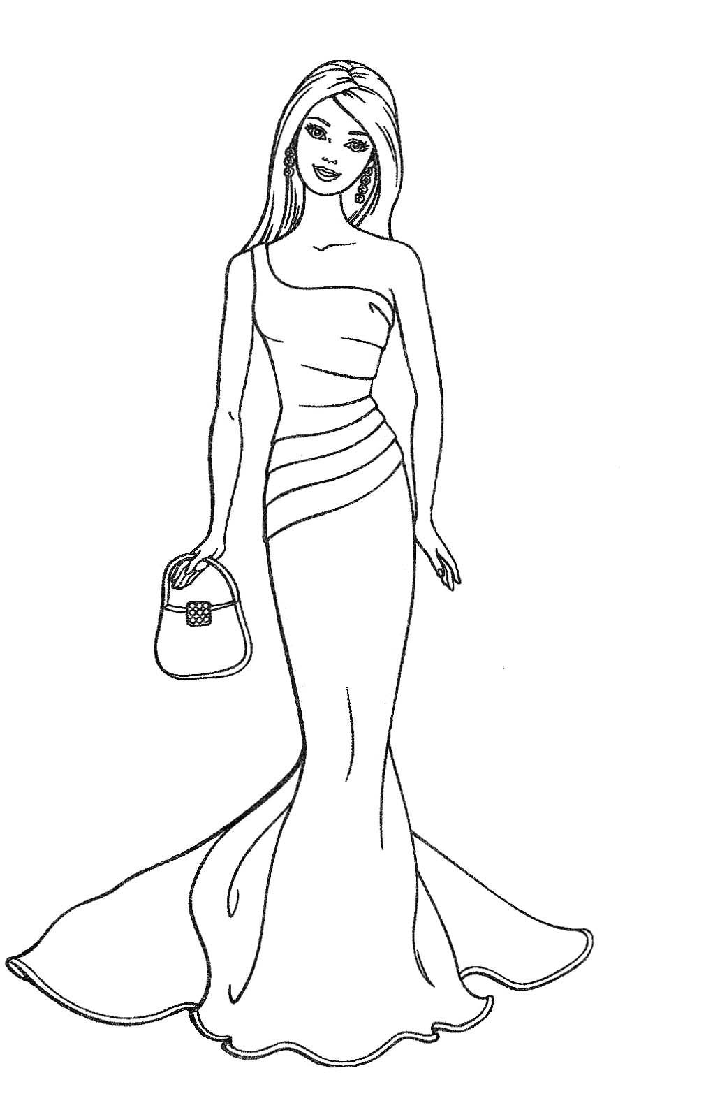 barbie fashion coloring page | Only Coloring Pages