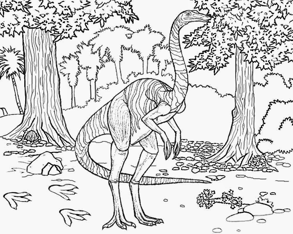 Long Neck Dinosaur Coloring Page - Free Coloring Pages