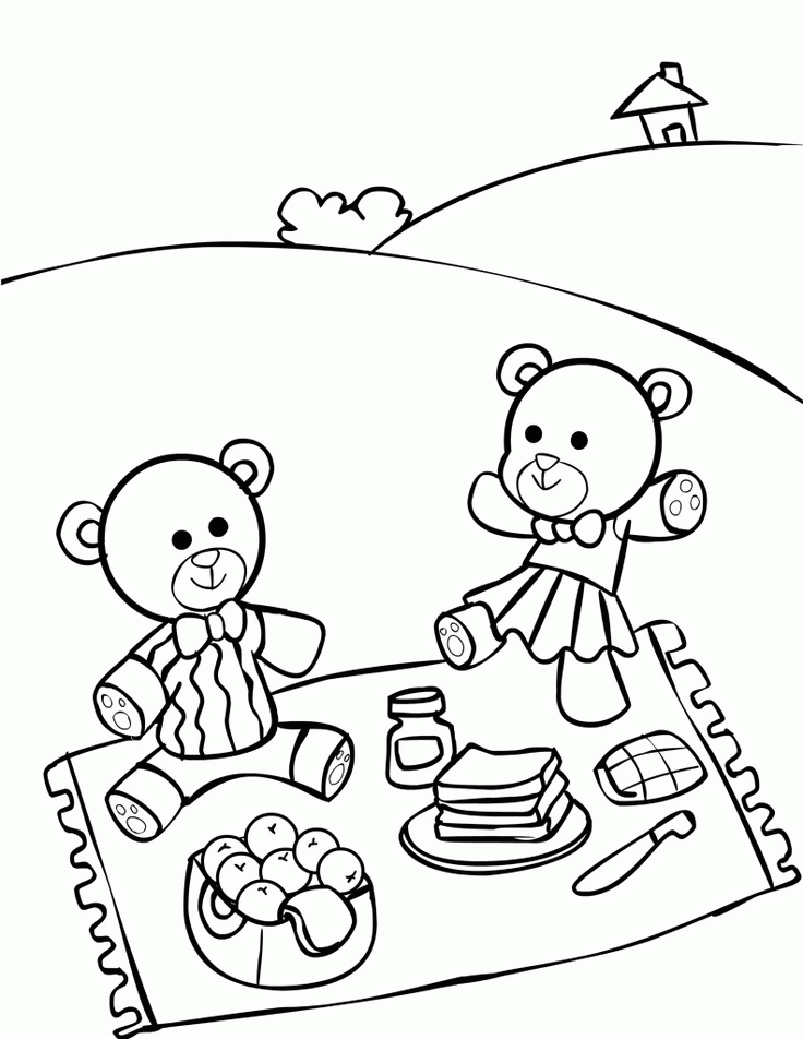 Coloring Pages Picnics - Coloring Home