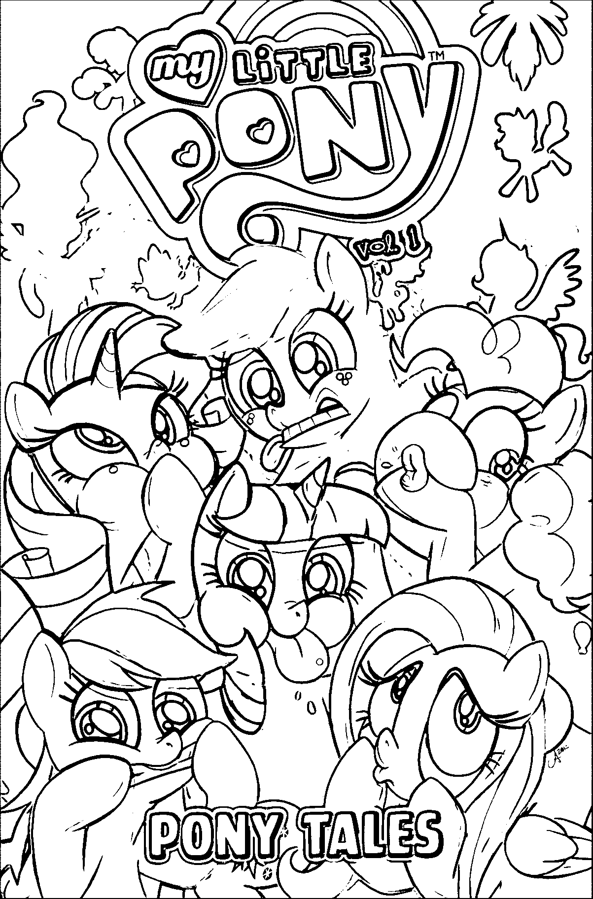 Pony Cartoon My Little Pony Coloring Page 150 | Wecoloringpage