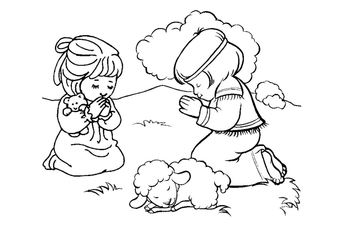 Free Prayer | Coloring Page for Kids, Download Free Clip Art, Free Clip Art  on Clipart Library