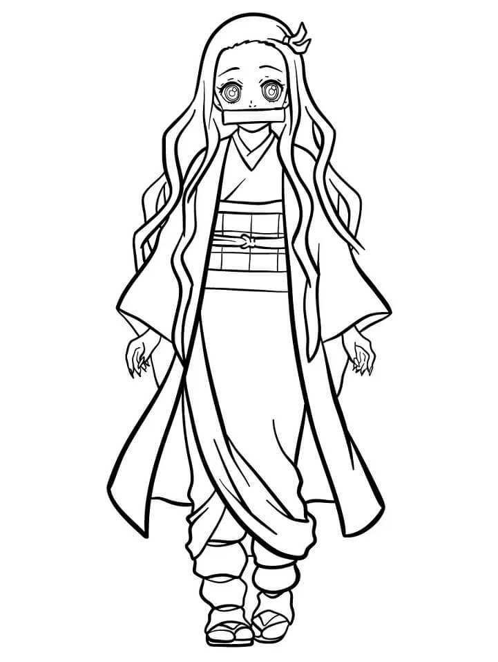 Nezuko Kamado Coloring Pages - Coloring Home