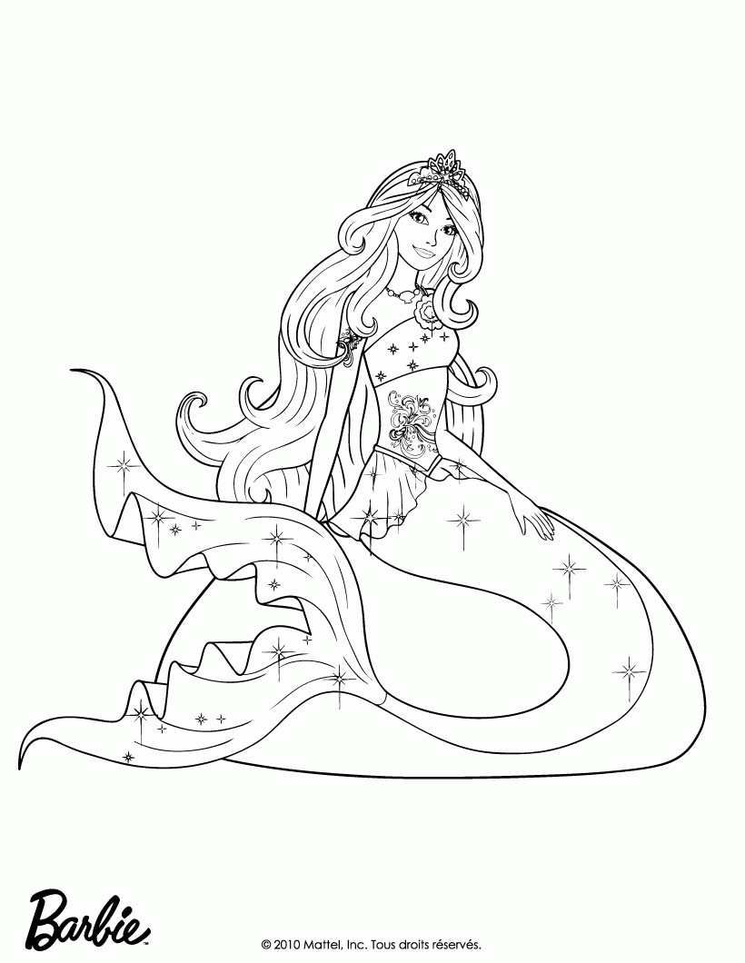 BARBIE in A MERMAID TALE coloring pages : 61 online Mattel dolls ...