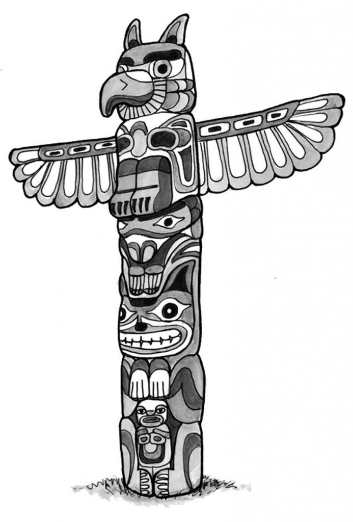 Coloring Pages Of Totem Poles - Coloring Home